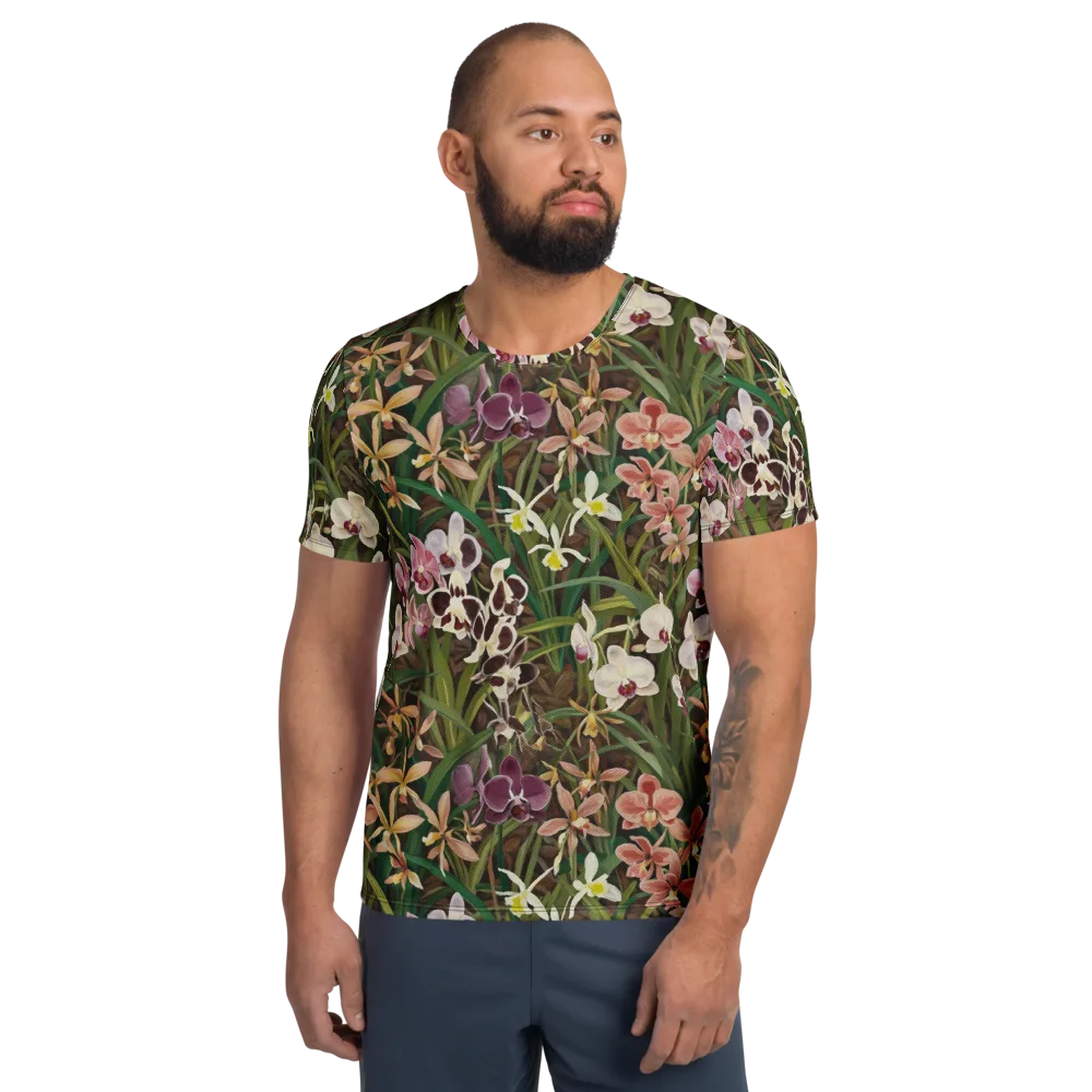 Velvet Orchidarium on Men's Athletic T-Shirt — Front