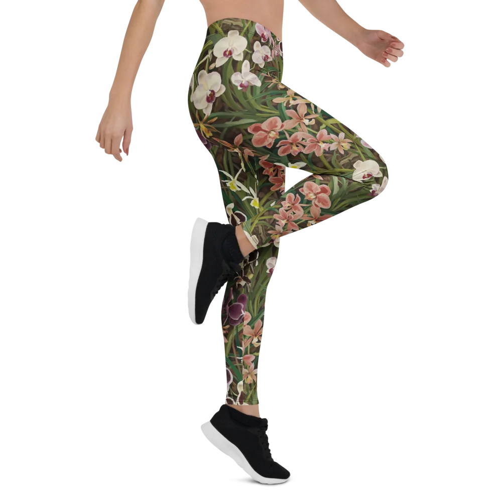 Velvet Orchidarium on Leggings — Right