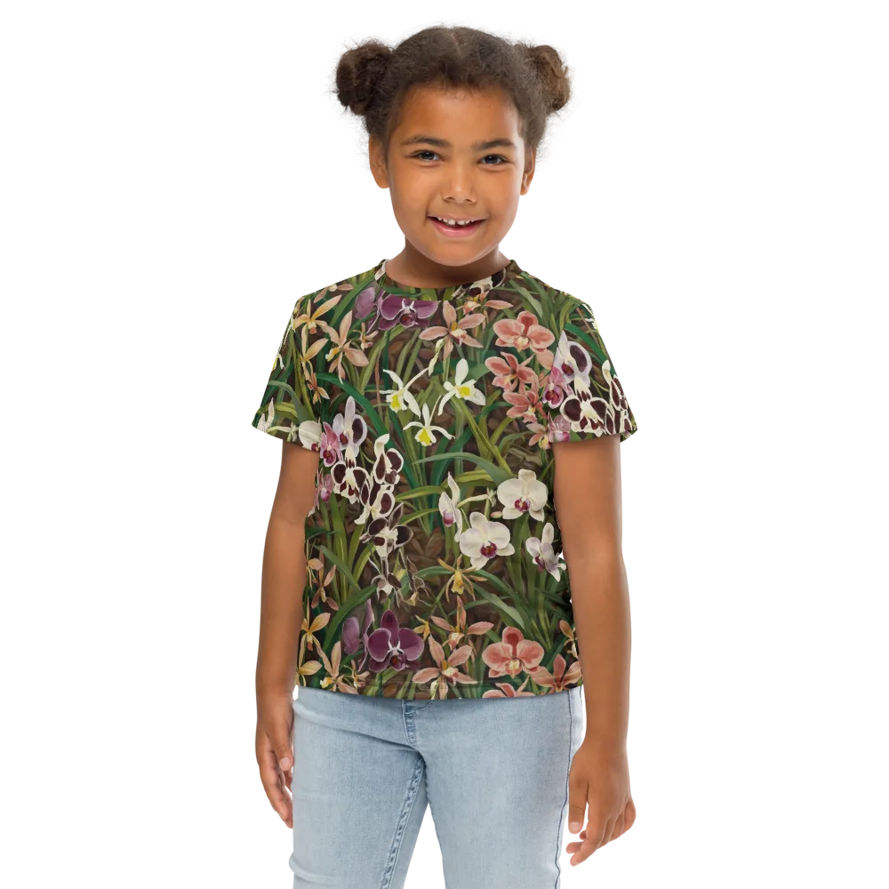 Velvet Orchidarium on Kids Crew Neck T-Shirt — Front