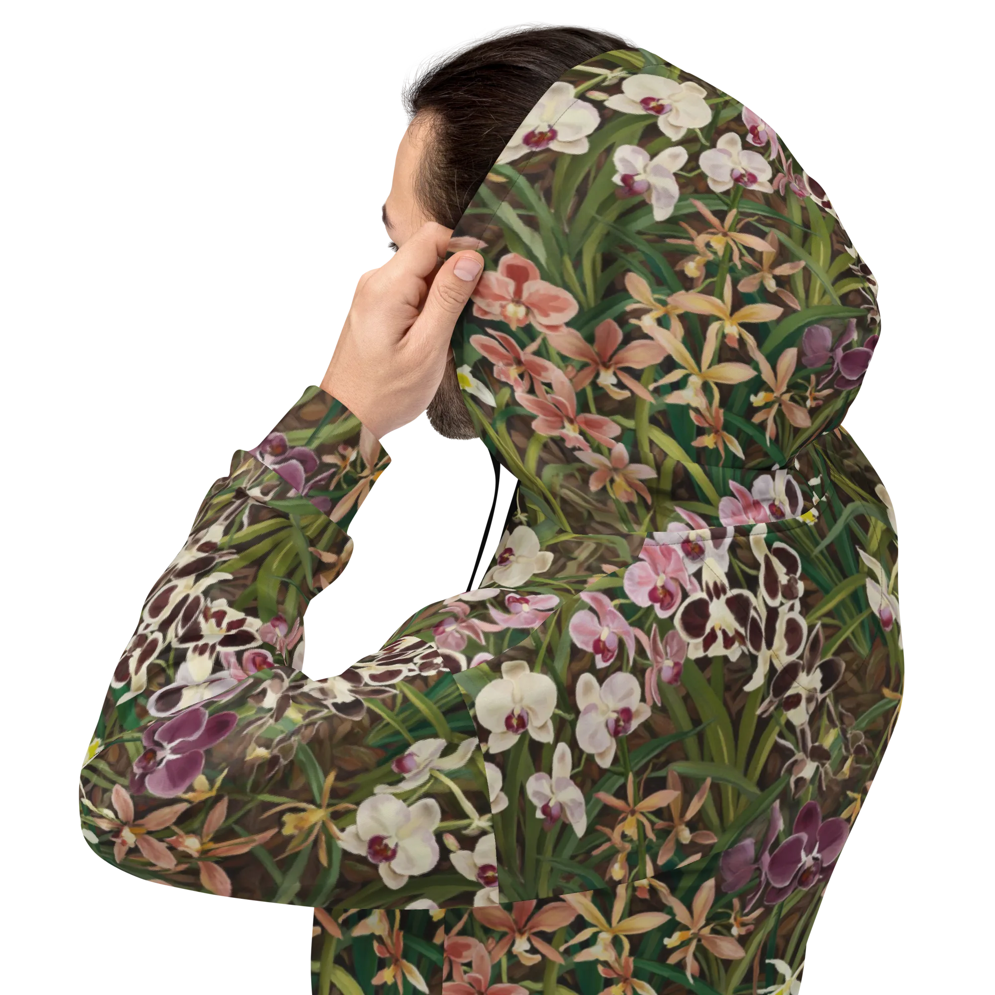 Velvet Orchidarium on Hoodie — Back