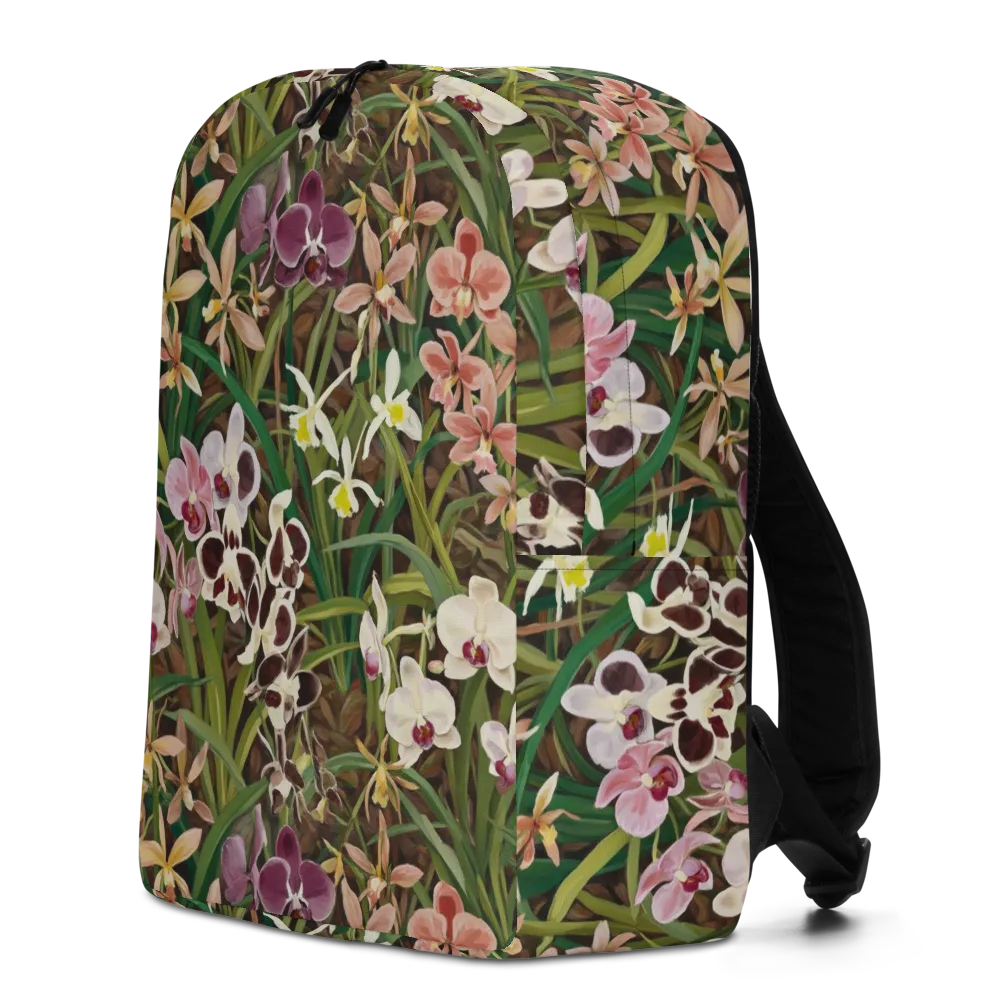 Velvet Orchidarium on Minimalist Backpack — Left