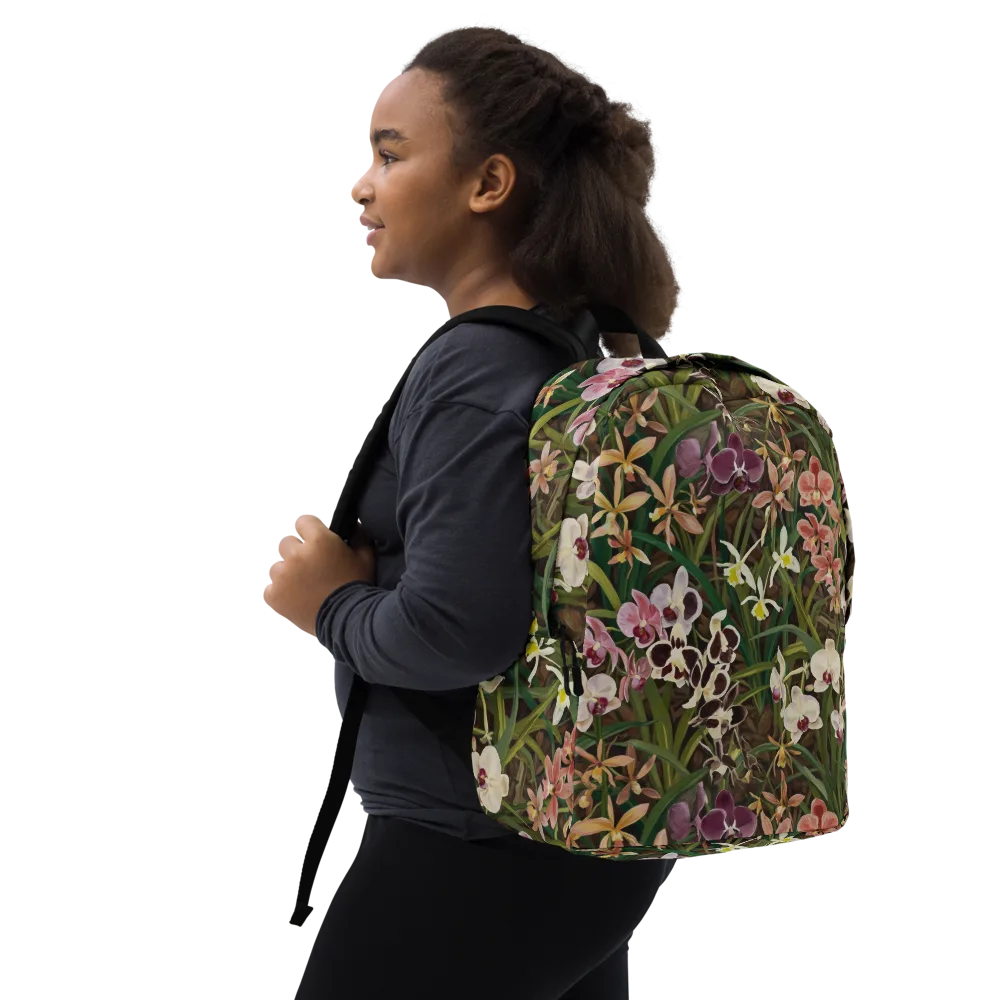 Velvet Orchidarium on Minimalist Backpack — Right Front