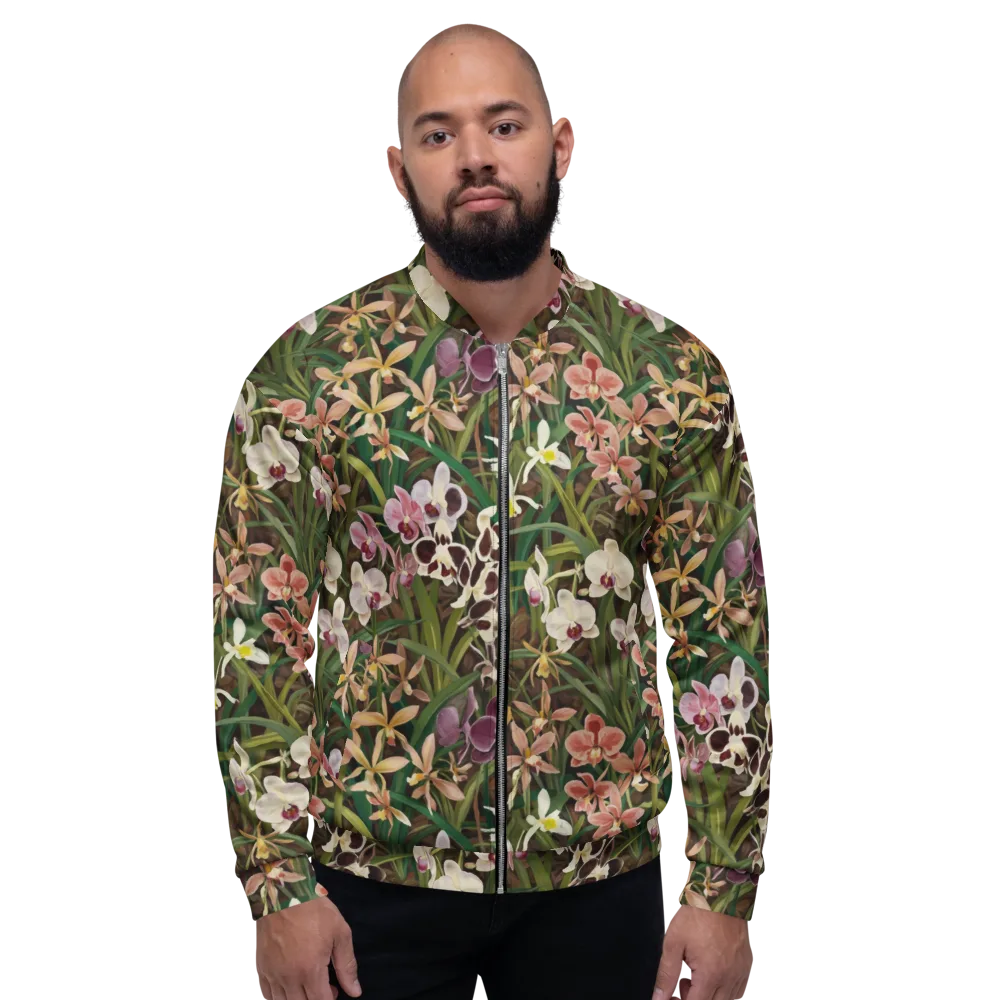 Velvet Orchidarium on Bomber Jacket — Front