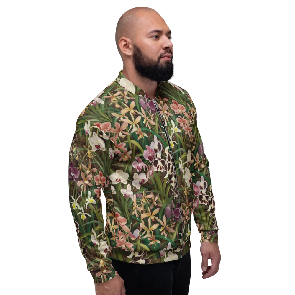 Velvet Orchidarium on Bomber Jacket — Right