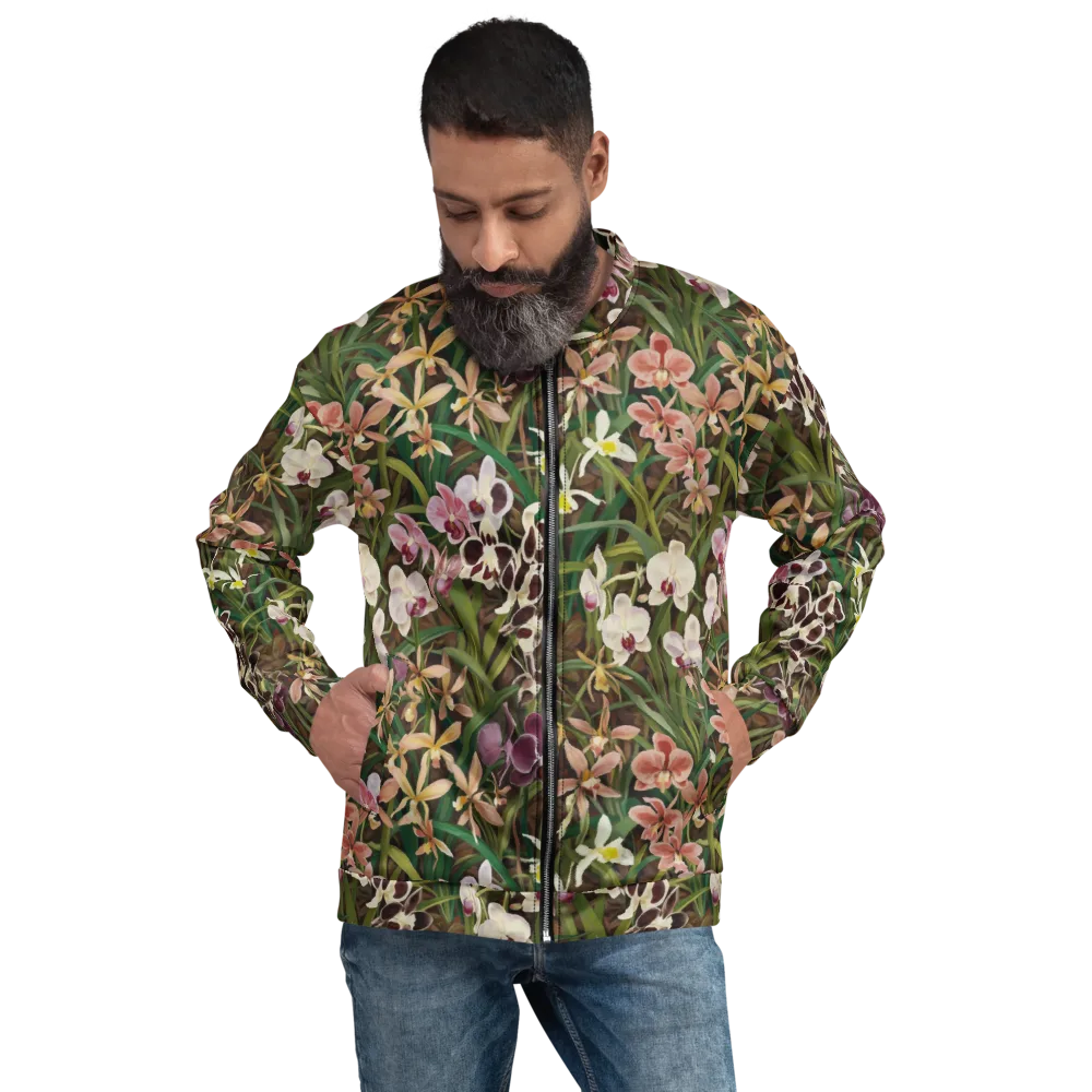 Velvet Orchidarium on Bomber Jacket — Front