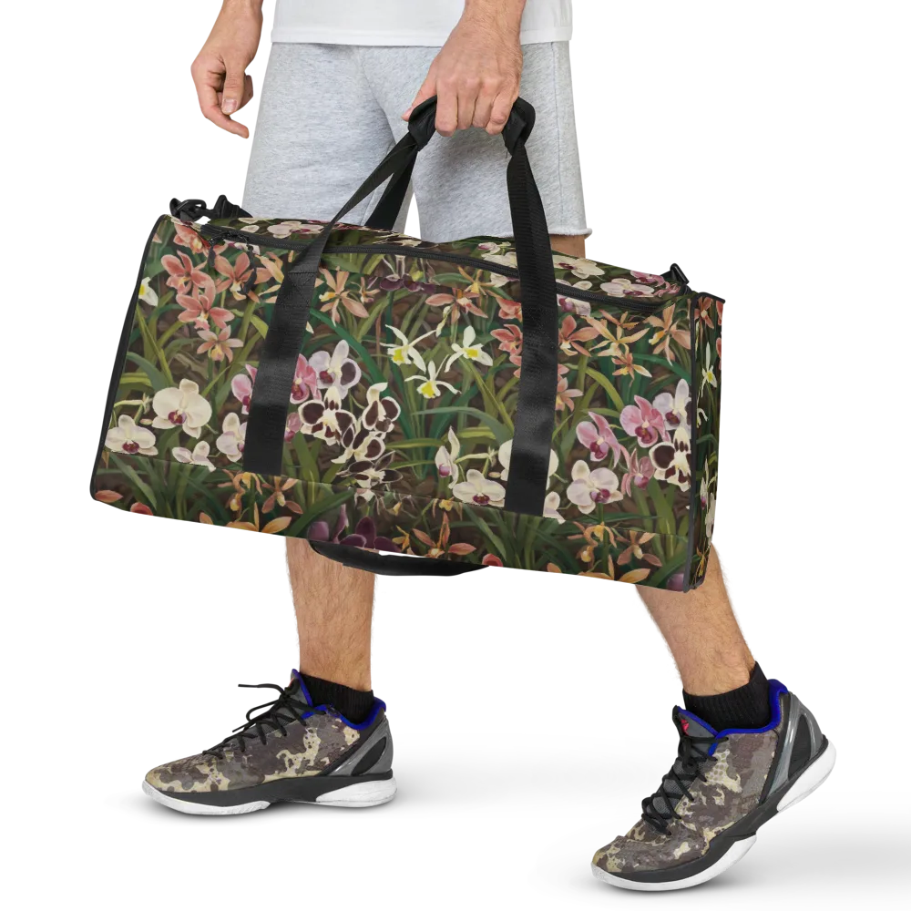Velvet Orchidarium on Duffle Bag — Front