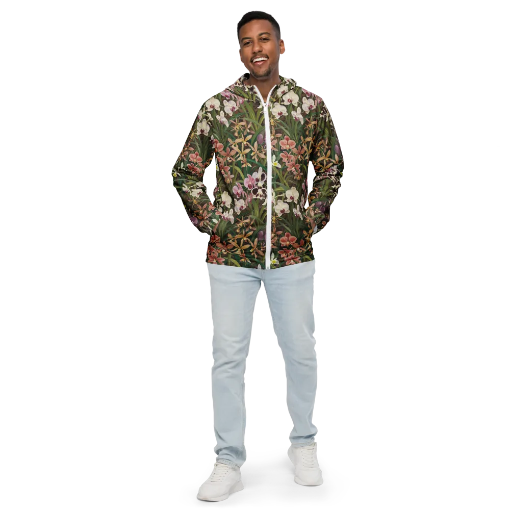Velvet Orchidarium on Men's Windbreaker — Front