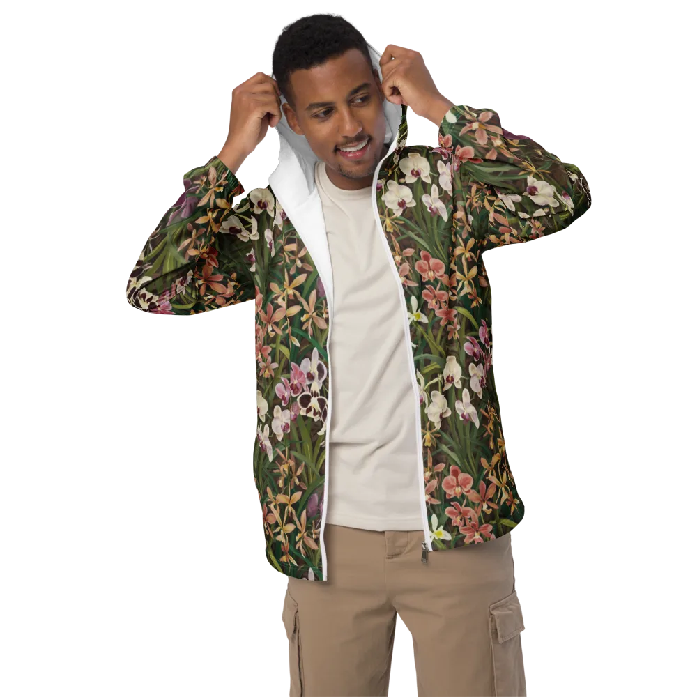 Velvet Orchidarium on Men's Windbreaker — Front