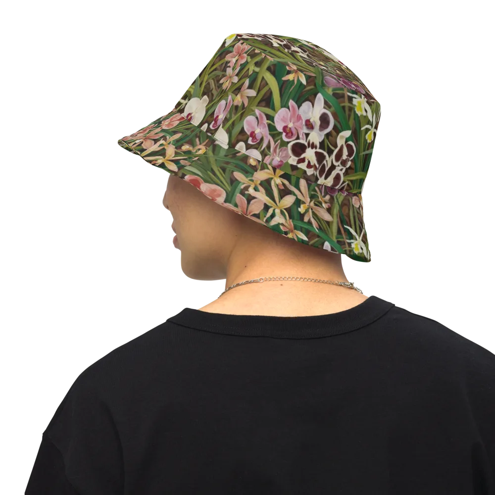 Velvet Orchidarium on Reversible Bucket Hat — Back Inside