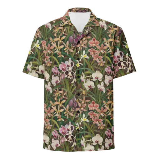 Velvet Orchidarium on a Button Shirt