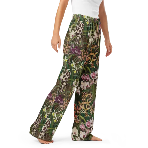 Velvet Orchidarium on a Women's Pajama Pants