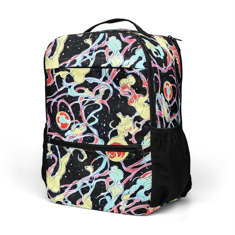 Galactic Whirl on Utility Backpack — Left Front