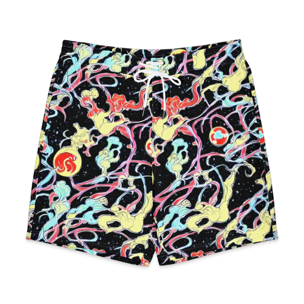 Galactic Whirl on Men's Board Shorts — Front
