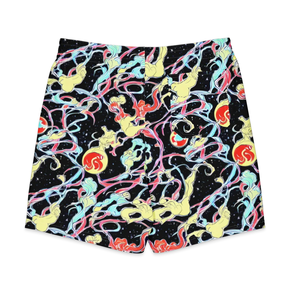 Galactic Whirl on Men's Board Shorts — Back