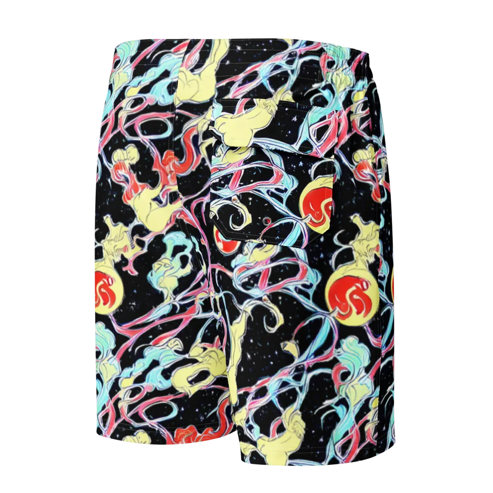 Galactic Whirl on Men's Board Shorts — Back