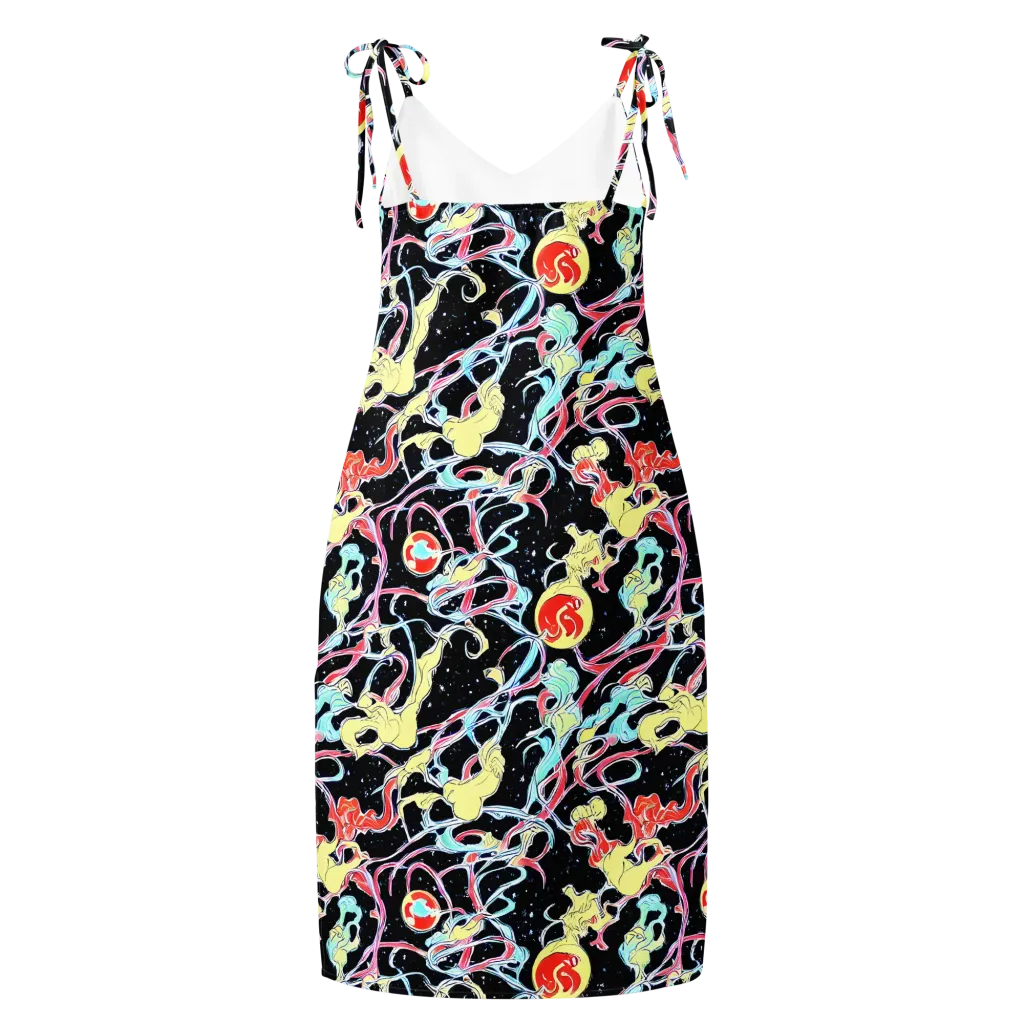 Galactic Whirl on Slip Dress — Back