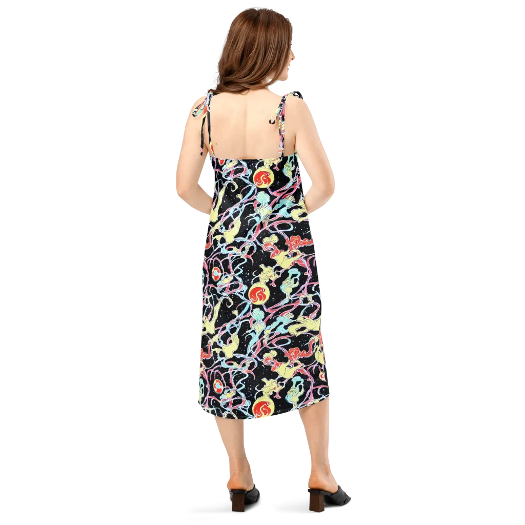 Galactic Whirl on Slip Dress — Back