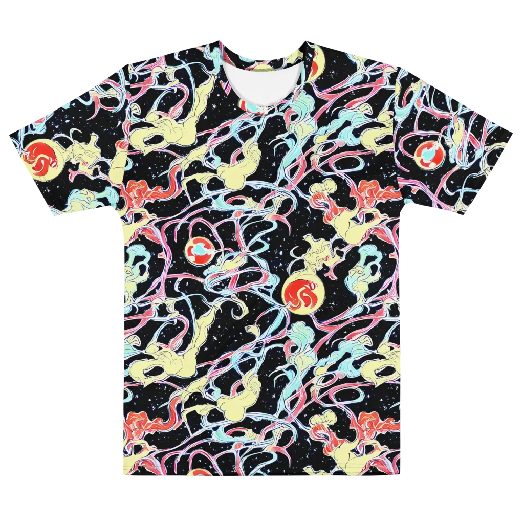 Galactic Whirl on Men's Cotton Crew Neck T-Shirt — Front