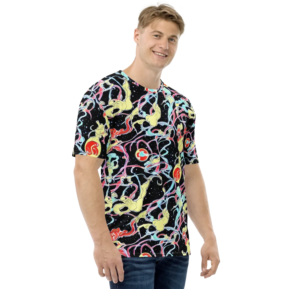 Galactic Whirl on Men's Crew Neck T-Shirt — Right