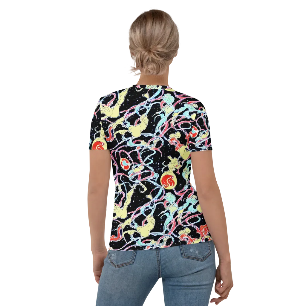 Galactic Whirl on Women's Crew Neck T-Shirt — Back