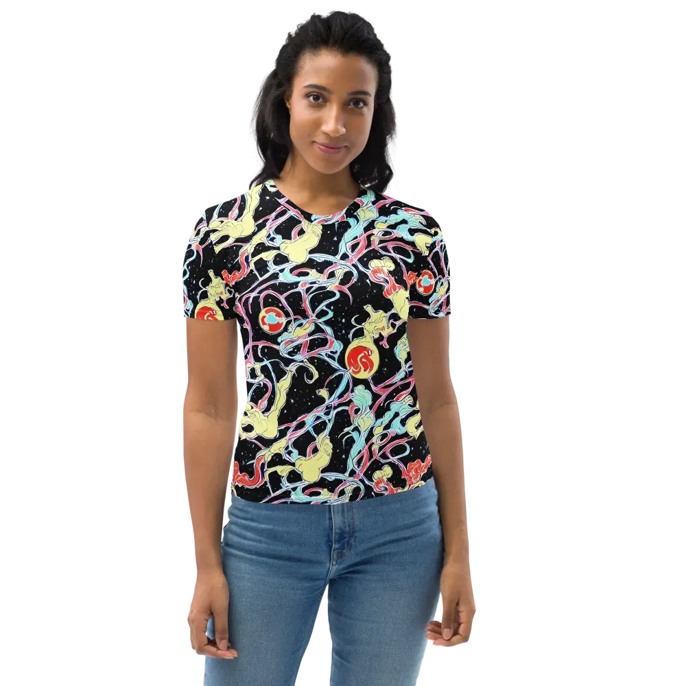 Galactic Whirl on Women's Crew Neck T-Shirt — Front