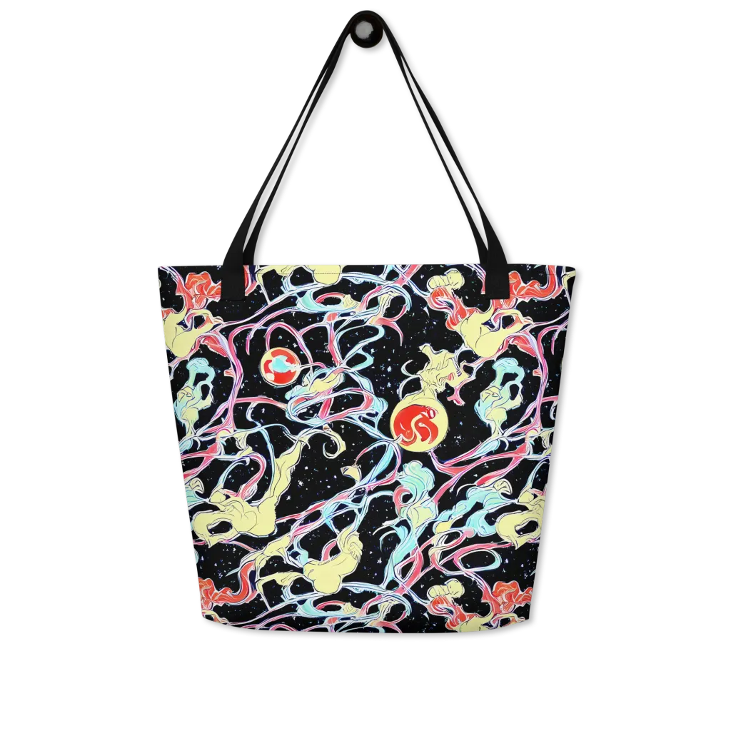 Galactic Whirl on Large Tote Bag W/ Pocket — Front
