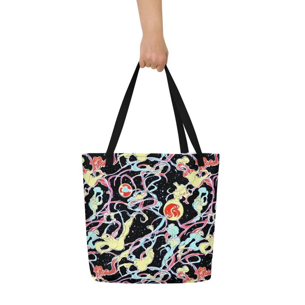 Galactic Whirl on Large Tote Bag W/ Pocket — Front