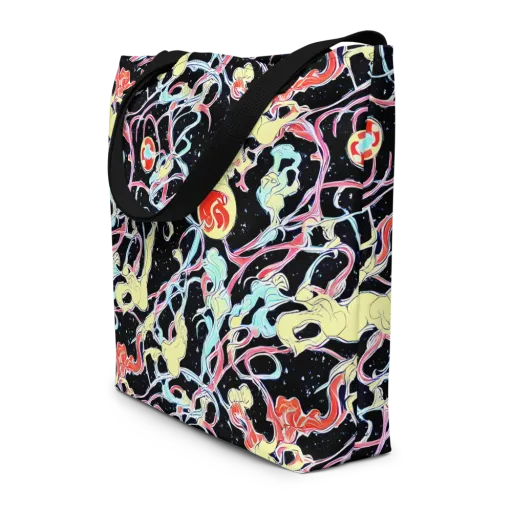 Galactic Whirl on a Large Tote Bag W/ Pocket