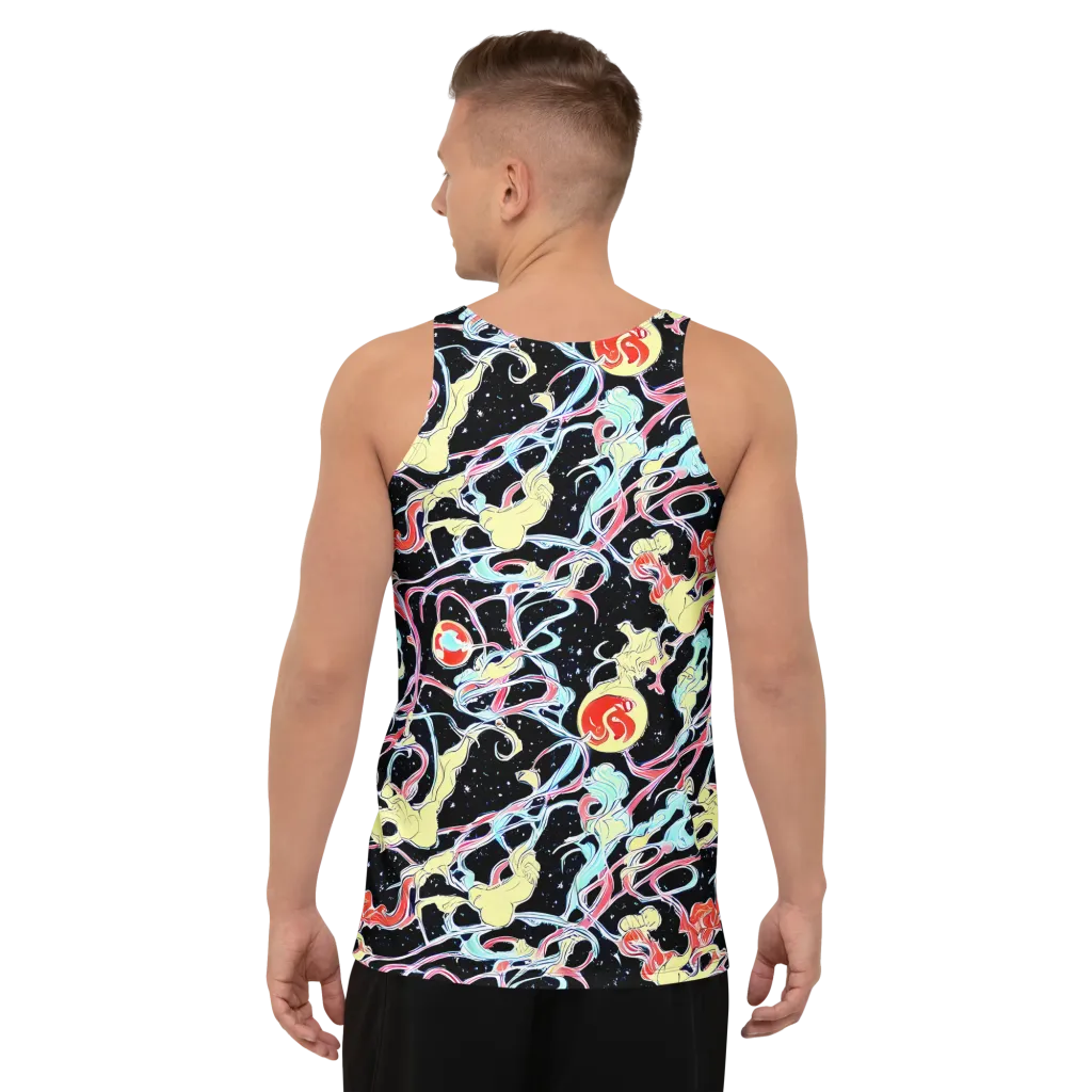 Galactic Whirl on Men's Tank Top — Back