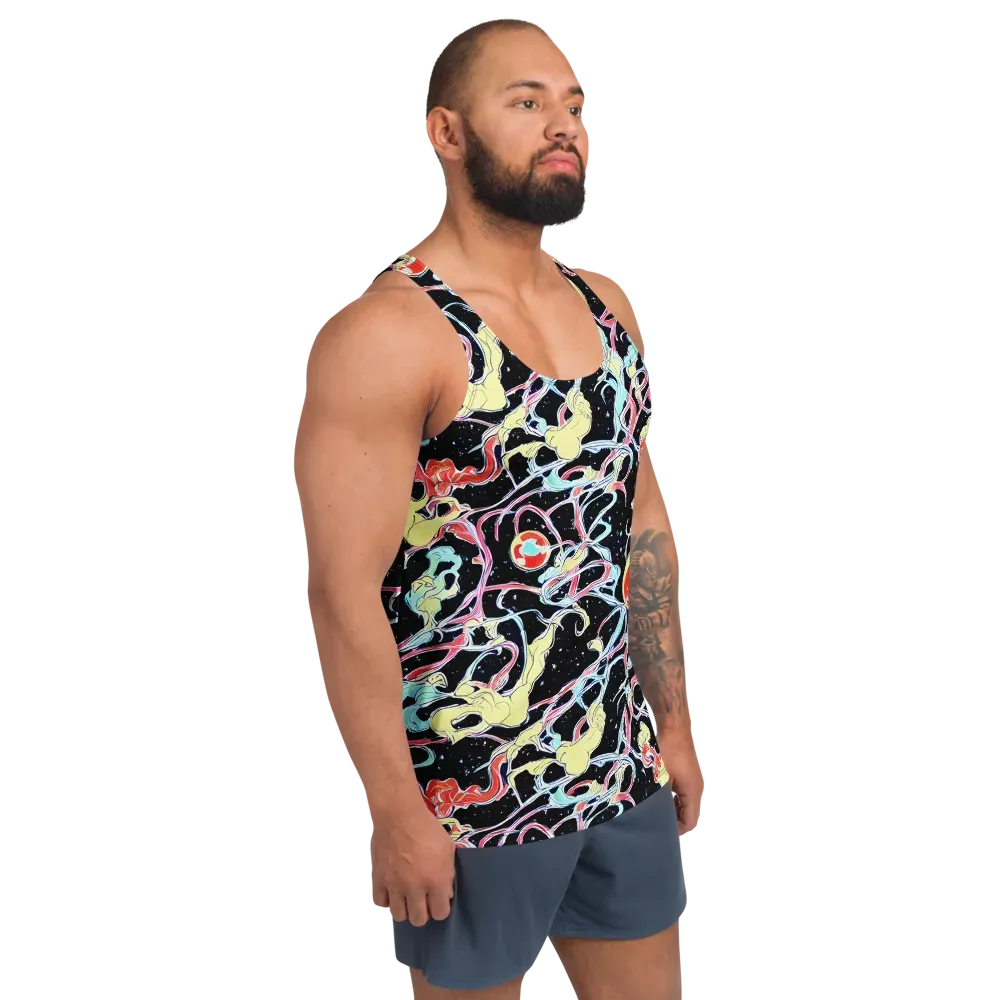 Galactic Whirl on Men's Tank Top — Right Front