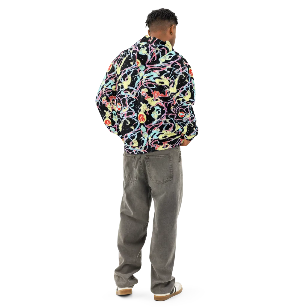 Galactic Whirl on Cotton Hoodie — Back