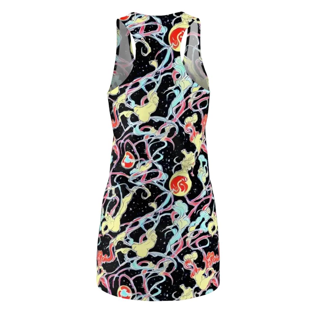 Galactic Whirl on Racerback Dress — Back