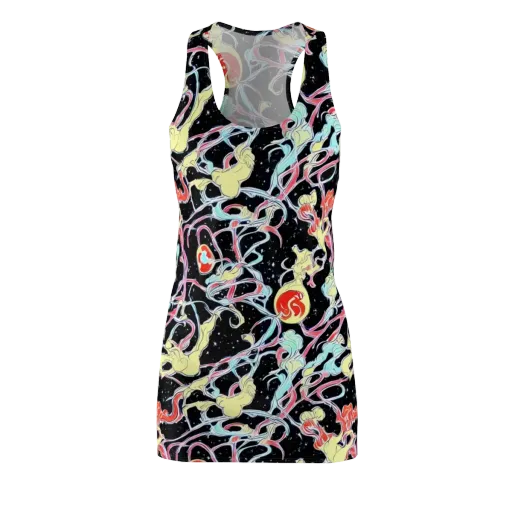 Galactic Whirl on a Racerback Dress