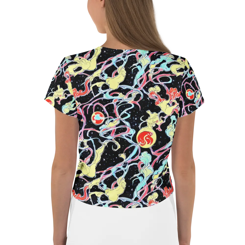 Galactic Whirl on Crop Tee — Back