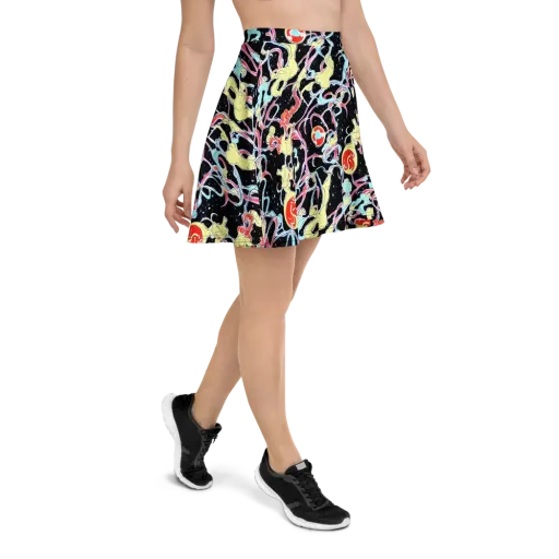 Galactic Whirl on a Skater Skirt