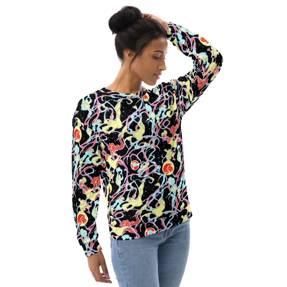 Galactic Whirl on Sweatshirt — Right Front