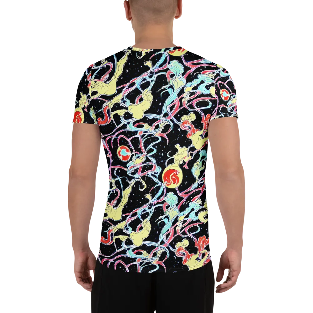 Galactic Whirl on Men's Athletic T-Shirt — Back