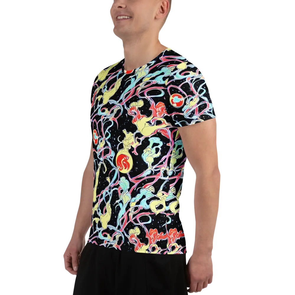 Galactic Whirl on Men's Athletic T-Shirt — Left