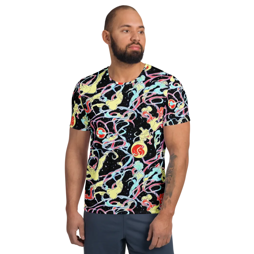 Galactic Whirl on Men's Athletic T-Shirt — Front