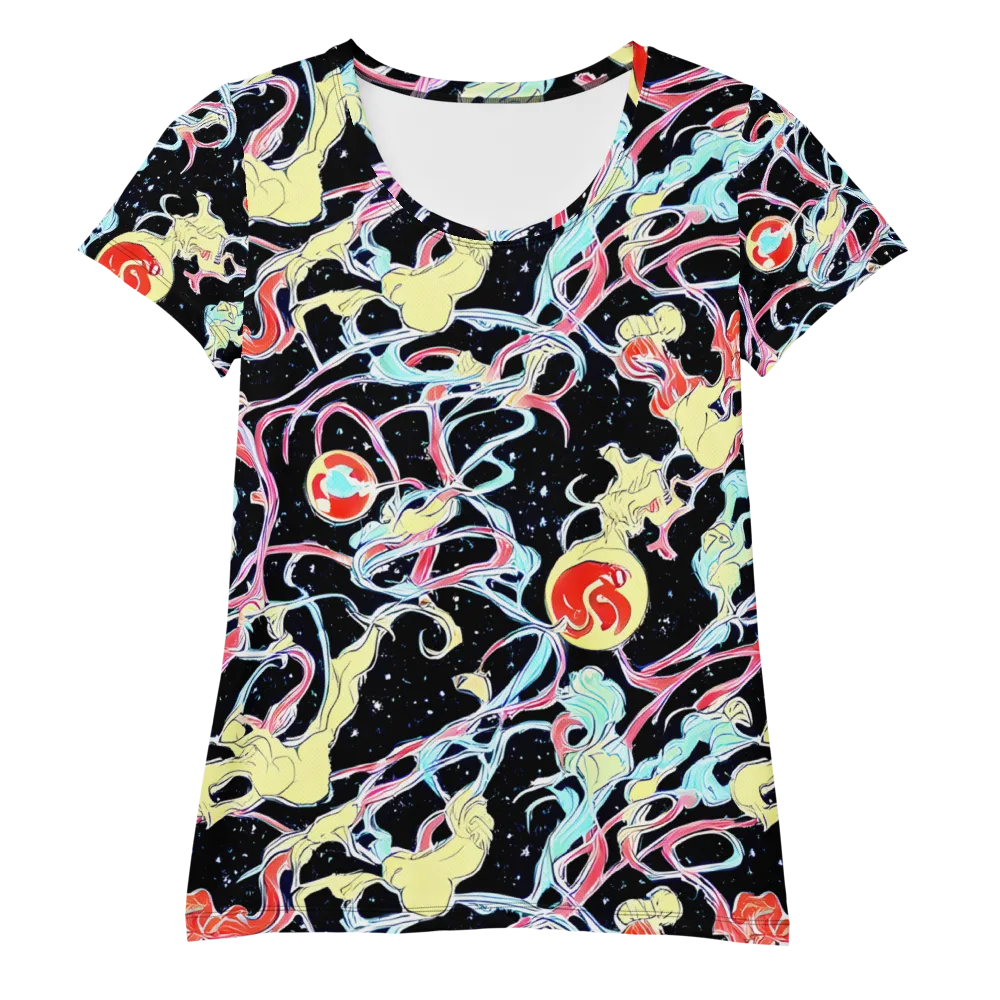 Galactic Whirl on Women's Athletic T-Shirt — Front