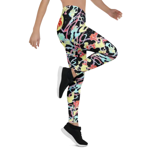 Galactic Whirl on a Leggings