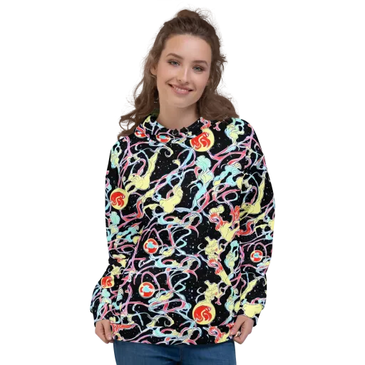 Galactic Whirl on a Hoodie