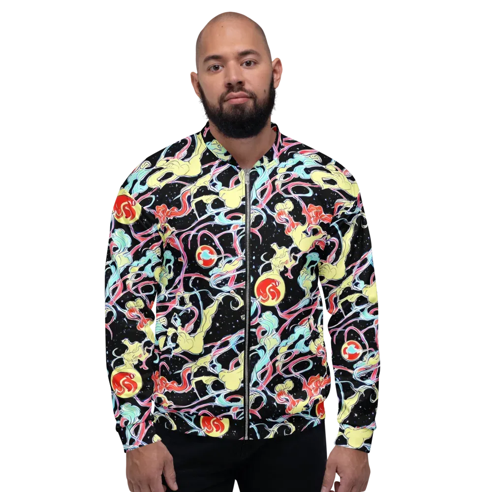 Galactic Whirl on Bomber Jacket — Front