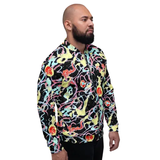 Galactic Whirl on a Bomber Jacket