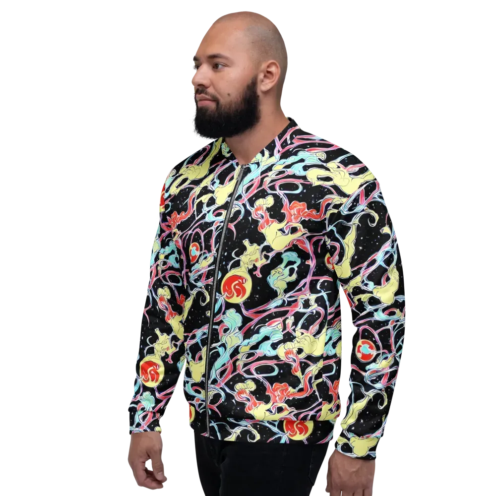 Galactic Whirl on Bomber Jacket — Left