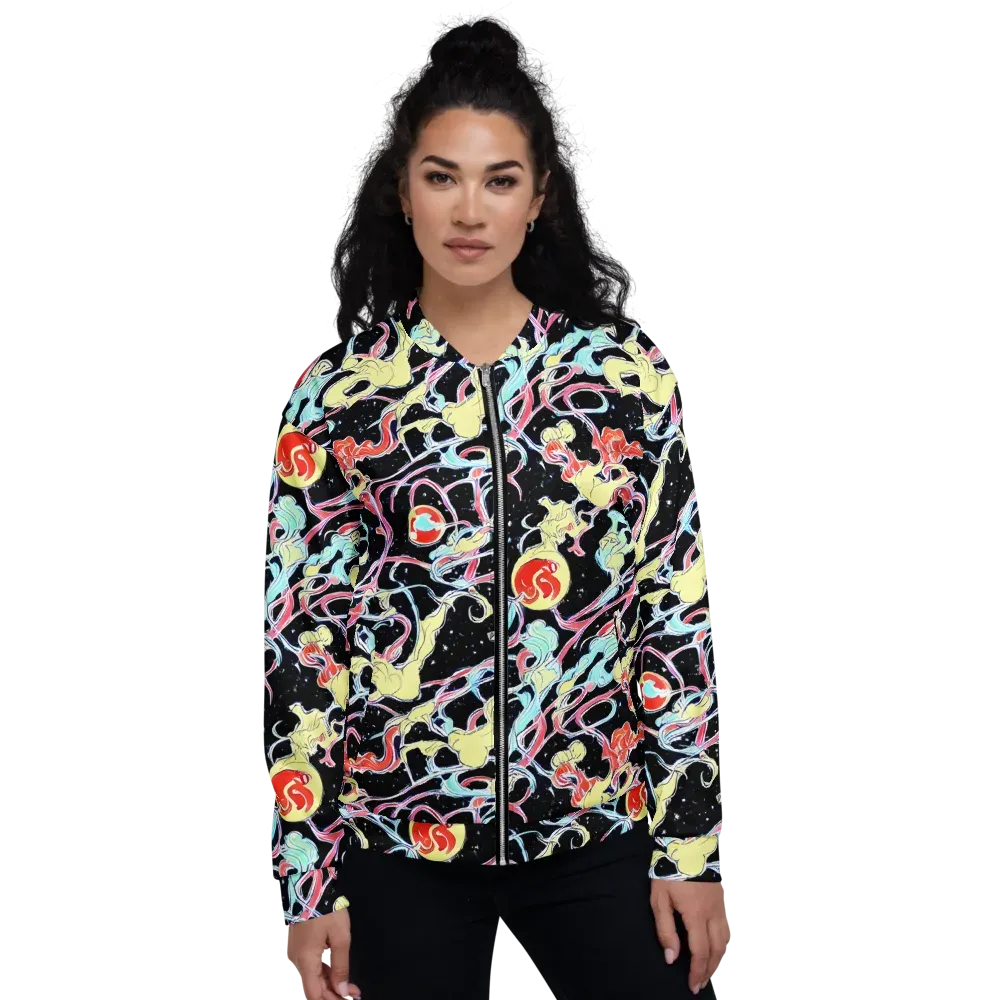 Galactic Whirl on Bomber Jacket — Front