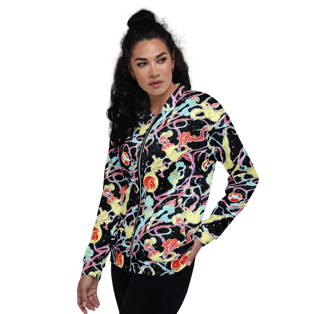 Galactic Whirl on Bomber Jacket — Left