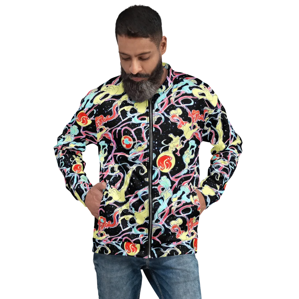 Galactic Whirl on Bomber Jacket — Front
