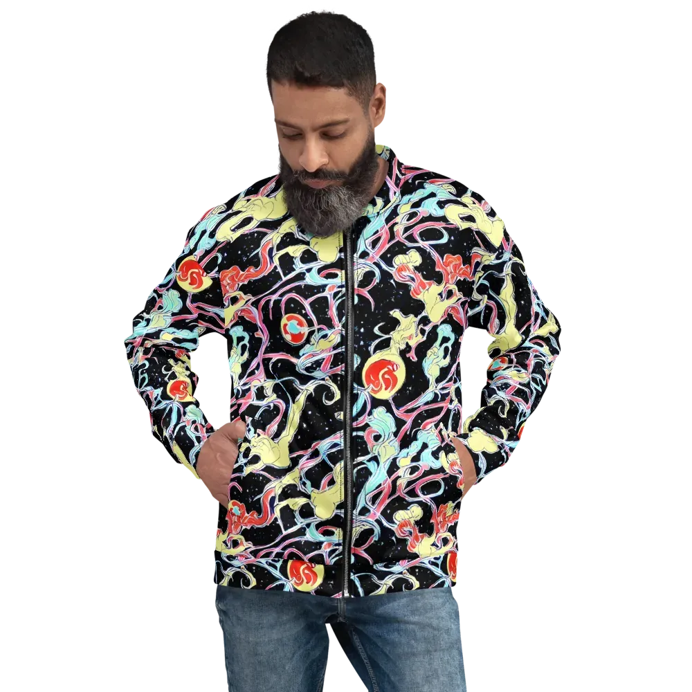 Galactic Whirl on Bomber Jacket — Front