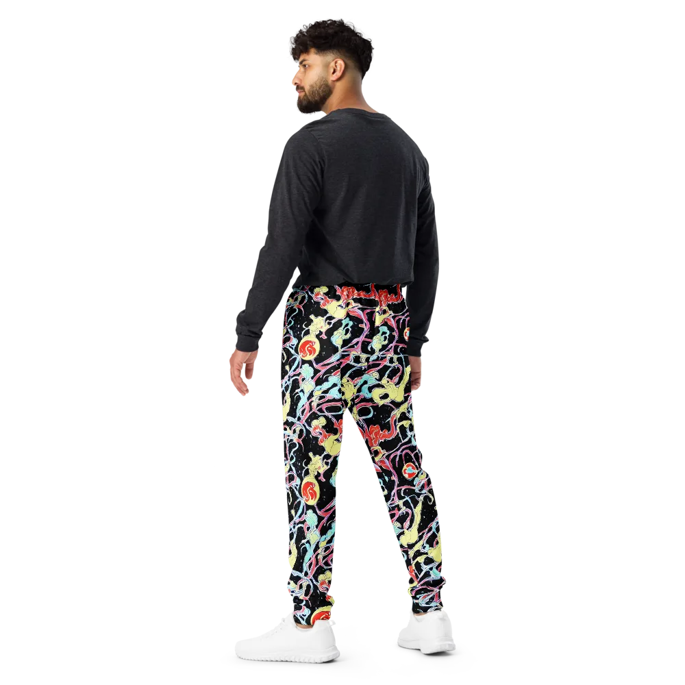 Galactic Whirl on Men's Joggers — Back